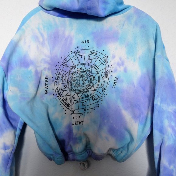 Faded Rose Tie-Dye Pullover Cinched & Cropped Astr - Picture 12 of 15